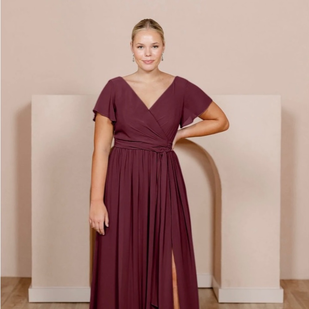 Revelry Harper Chiffon Faux Wrap Dress